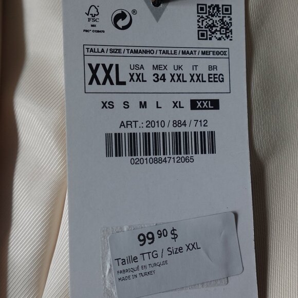 NWT Zara Cream Jacket Blazer - Picture 8 of 13